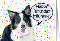 Happy Birthday Aussie, Michelle card