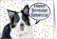 Happy Birthday Aussie, Rebecca card