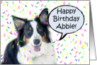 Happy Birthday Aussie, Abbie card