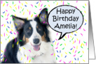 Happy Birthday Aussie, Amelia card