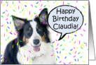 Happy Birthday Aussie, Claudia card
