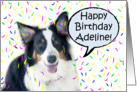 Happy Birthday Aussie, Adeline card