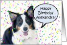 Happy Birthday Aussie, Alexandra card