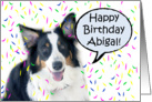 Happy Birthday Aussie, Abigal card