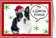 Santa Aussie, Special Friend card