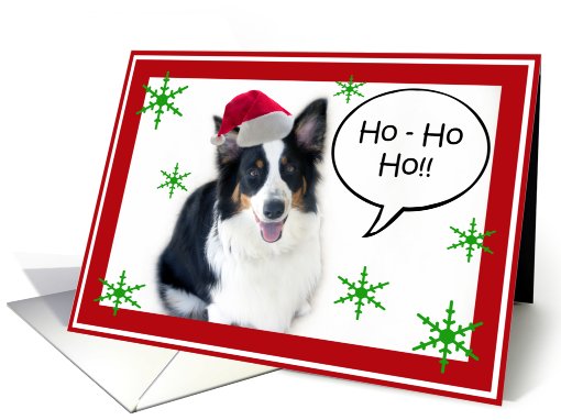 Santa Aussie, Ho Ho Ho card (488770)