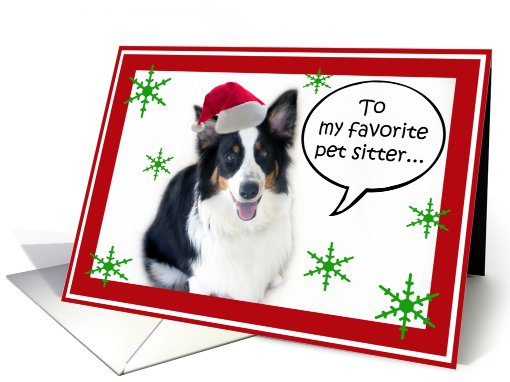 Santa Aussie,  Pet Sitter card (488888)