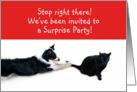 Stop right there! Surprise Party card