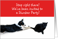 Stop right there! Slumber Party card