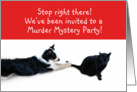 Stop right there! Murder Mystery card