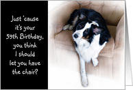 Off the chair! Birthday 59 card