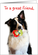 Bringing a Valentine, Friend card