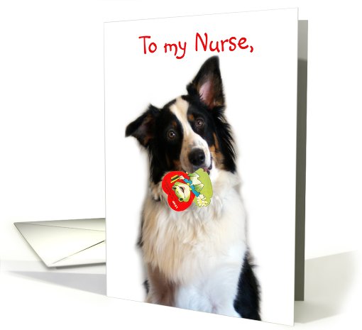 Bringing a Valentine, Nurse card (514814)