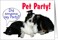 It’s a Party, Pet Party card