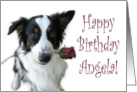 Birthday Rose for Angela card