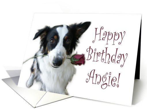 Birthday Rose for Angie card (653587)