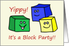 Block Party Invitation card