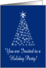 Starlight Christmas Tree Invitation Holiday Party card