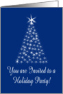 Starlight Christmas Tree Invitation Holiday Party card