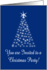 Starlight Christmas Tree Invitation Christmas Party card