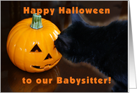Happy Halloween Babysitter card