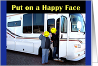 Happy Face on the Road card