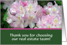 Flowers, Real Estate Team card