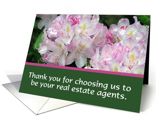 Flowers, Real Estate Agents Thanks card (485900)