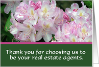 Flowers, Real Estate Agents Thanks card