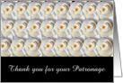 Two Dozen Roses, Patronage card