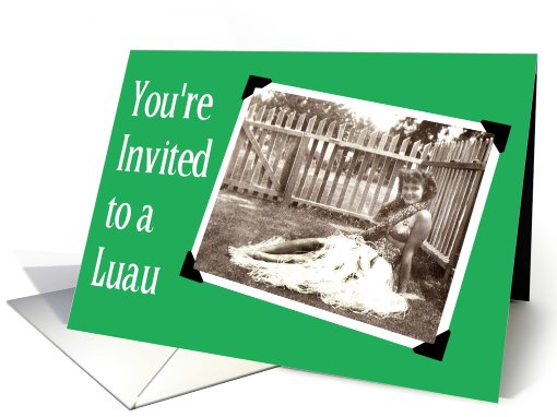 Grass Shirt Luau Invitation card (489504)