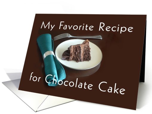 Chocolate Cake Recipe card (493894)