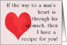 Way to a Man’s Heart Recipe card