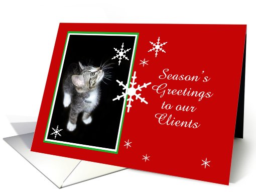 Kitten and Snowflakes, Clients card (494048)