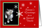 Kitten and Snowflakes, Uncle card