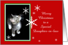 Kitten and Snowflakes, Daughter-in-law card