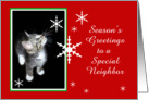 Kitten and Snowflakes, Neighbor card