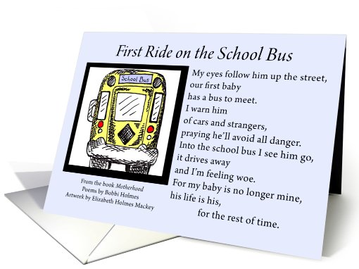 First Ride on the School Bus card (494941)