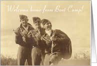 Three Servicemen, Welcome Home Boot Camp card
