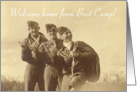 Three Servicemen, Welcome Home Boot Camp card