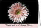 Pink Daisy, Valued Client card