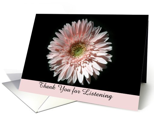 Pink Daisy, Thank You for Listening card (498312)