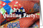 Quilting Party card