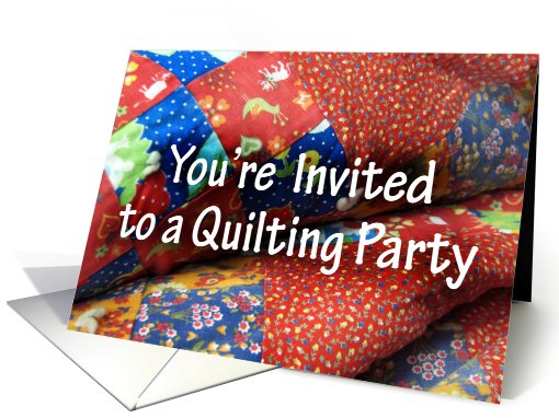 Quilting Party Invite card (503382)