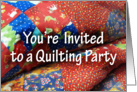 Quilting Party Invite card