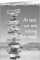 Road Signs Highway, Hitting the Road card