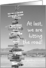 Road Signs Highway, Hitting the Road card