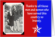 Veteran’s Day, Thanks card