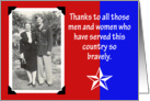 Veteran’s Day, Thanks card