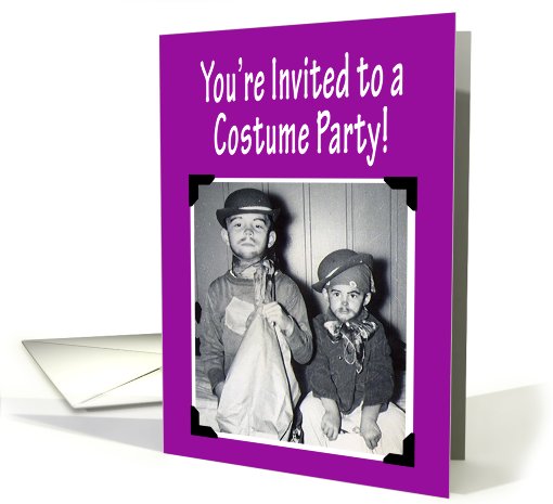 You're Invited to a Costume party, kids in Costume card (624521)